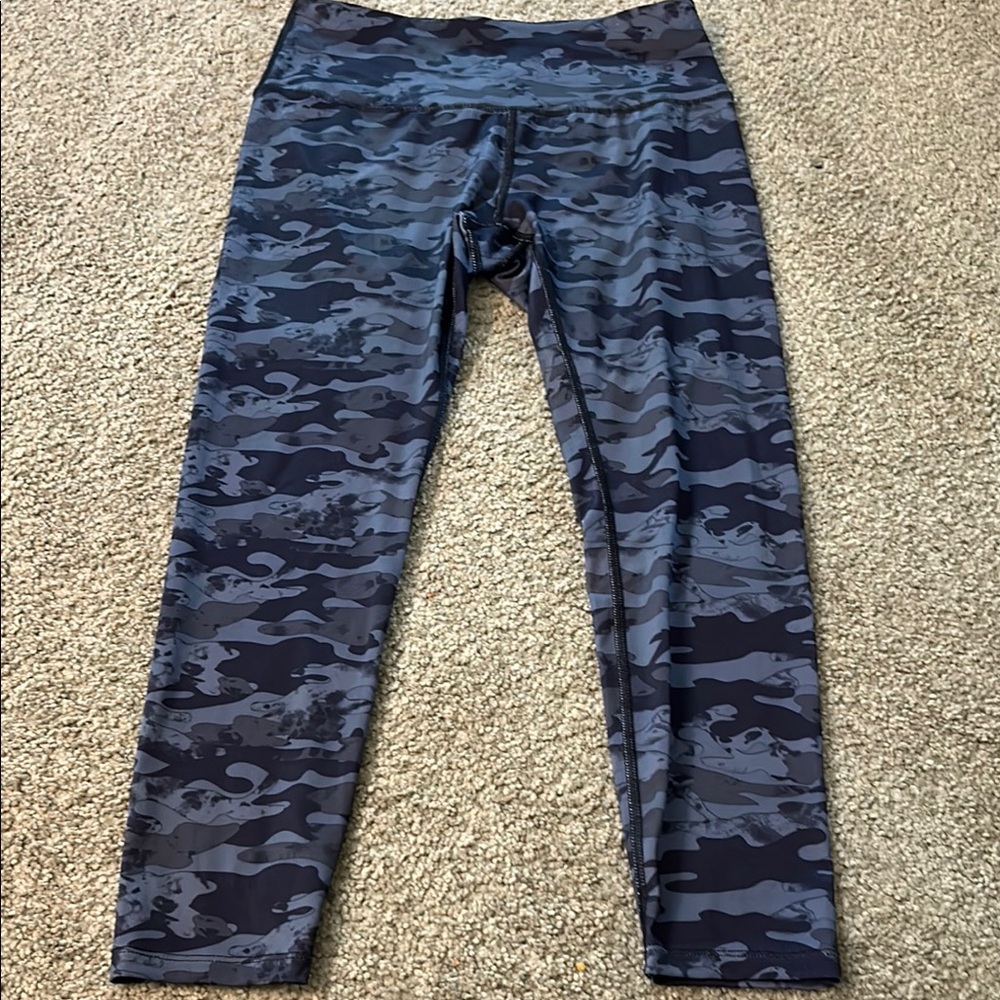 Blue Camouflage Leggings